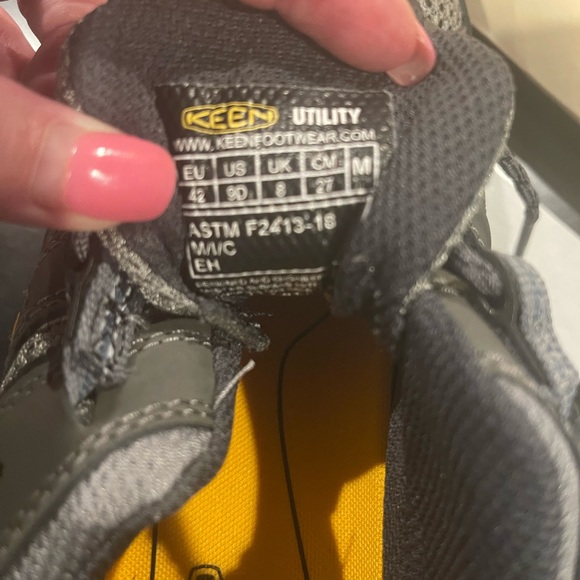 Keen Utlity Men's Lancing Low Height Steel Toe Work Shoes Magnet/Majolica Blue - Picture 4 of 5